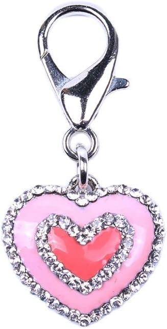 Bling Rhinestones Love Charm Pendant Jewelry For Pet Dog Cat Puppy Necklace Collar Accessory