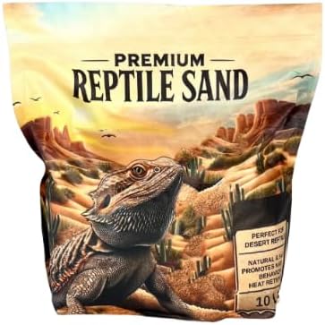 Desert Heat Reptile Sand - Perfect for Both a Hamster Sand and Reptile Sand Usage. Designed for Multiple Species Including The Bearded Dragon. (10LB Sand)