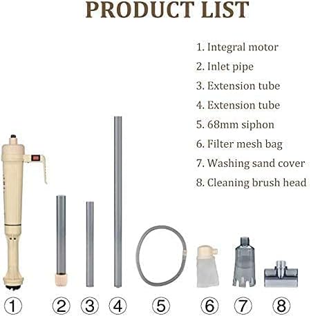 Aquarium Gravel Cleaner, Battery Powered Fish Washer Siphon Water Change Cleaning Tool for Aquarium Fish