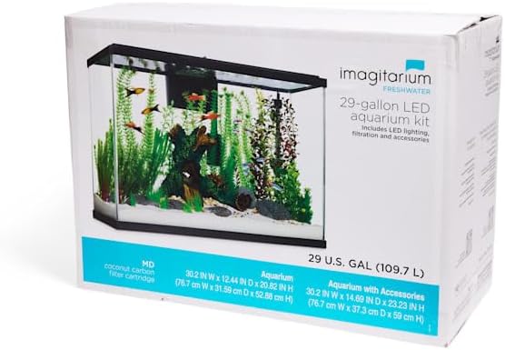 Imagitarium LED Aquarium Kit 30.12" W X 20.82" H 29 Gallons
