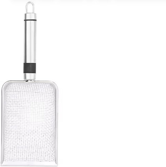 Kitten Growth Co. Cat Litter Scooper with Holder, Stainless Steel Mesh Litter Scoop, Sturdy Litter Cleaner Corner Shovel, Easy to Clean, Non-Slip Handle, Suitable for All cat Litter (2.0mm)