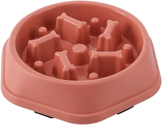 Slow Feed Puzzle Bowl for Dogs – Interactive Anti-Choke Design, Non-Slip & Easy Clean, Ideal for Puppies & Adult Dogs (Pink)