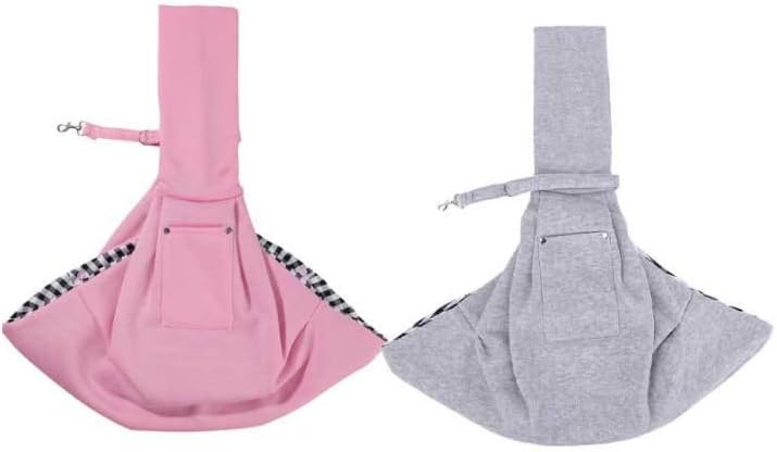 Soft Cotton Pet Sling Carrier for Cats & Small Dogs – Hands-Free Shoulder Bag, Breathable & Comfortable Tote for Outdoor Walks (Black)