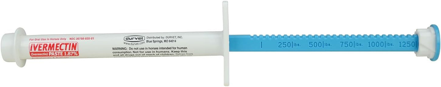 Ivermectin Paste Dewormer - 6.08g dose @ 1.87%-Apple flavored