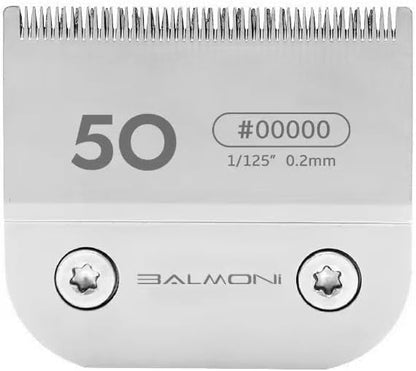 Professional A5#50 Detachable Clipper Blade – 0.2mm (1/125”) – Powder Metallurgy + Titanium-Ceramic, Low-Heat High-Precision – Fits Wahl, Andis, Oster, Heiniger A5 Clippers