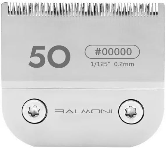 Professional A5#50 Detachable Clipper Blade – 0.2mm (1/125”) – Powder Metallurgy + Titanium-Ceramic, Low-Heat High-Precision – Fits Wahl, Andis, Oster, Heiniger A5 Clippers