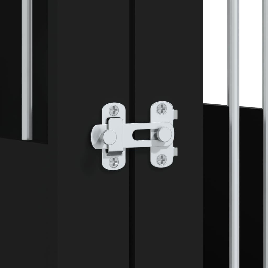 LUMILAND Stylish Dog Crate Furniture for Comfort and, 2-in-1 End Table and Cozy Kennel, Black