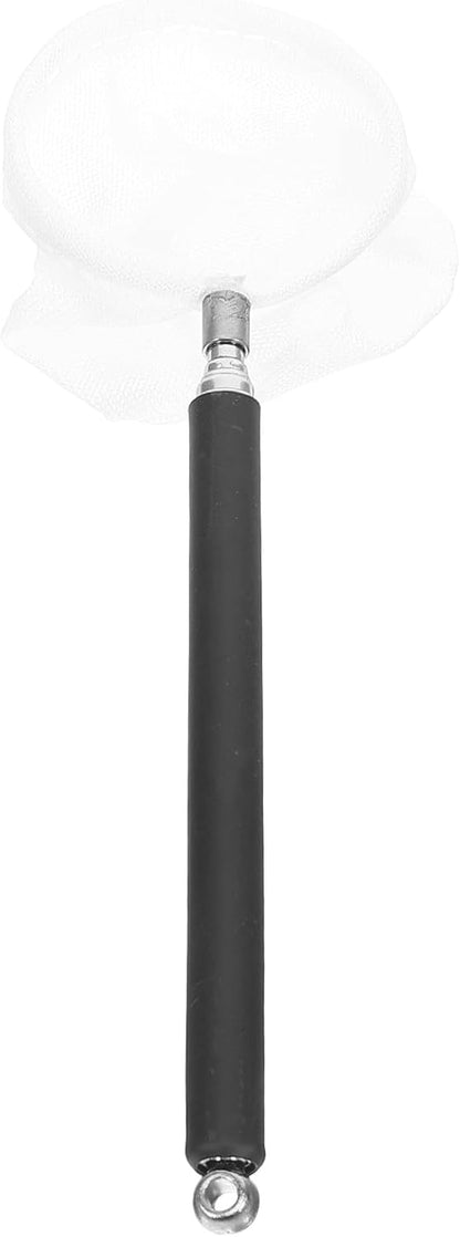 Extendable Shrimp Net Aquarium Fish Net with Fine Mesh for Fish Tank and Small Ponds Black Round 3D Mesh for Aquatic Pets