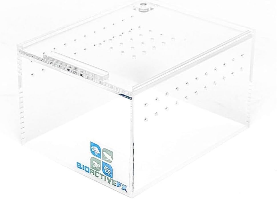 Acrylic Terrarium – Magnetic Mini & Nano Enclosures for Reptiles, Amphibians, Invertebrates, Tarantulas, Scorpions, Frogs, Geckos & Exotic Pets (5 x 4 x 3 inches, 0.26 Gallon)