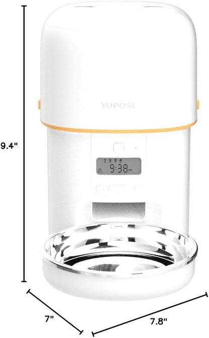 Automatic Cat Feeders - 2L Cat Food Dispenser Easy to Use, Timed Automatic Pet Feeder with Over 180-day Battery Life, 1-6 Meals Dry Food Programmable Portion Control Also for Dogs