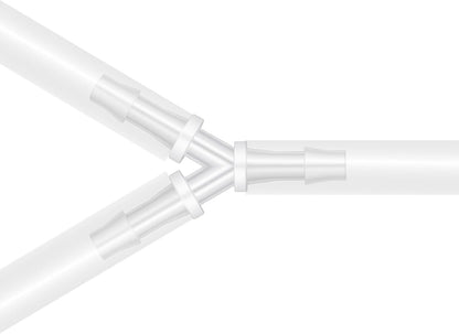 8PCS Aquarium Air Pump Splitter with Check Valve, Y Shape 3 Way Plastic Barb Equal Tee for 3/16" Hose, Anti-Shedding Fish Tank Tube Adapters