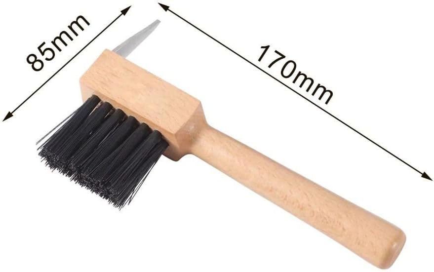 Horses Hoof Pick Stainless Steel Multipurpose Grooming Brush Hoof Cleaning Brush Practical Trimming Horses Grooming Pick for Farm Animal