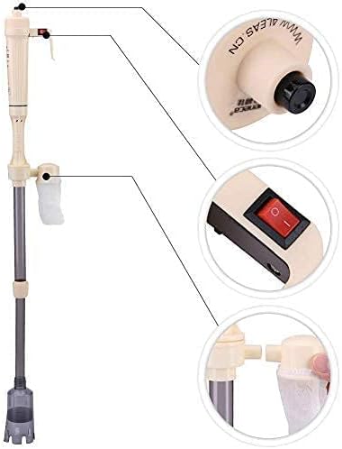 Aquarium Gravel Cleaner, Battery Powered Fish Washer Siphon Water Change Cleaning Tool for Aquarium Fish