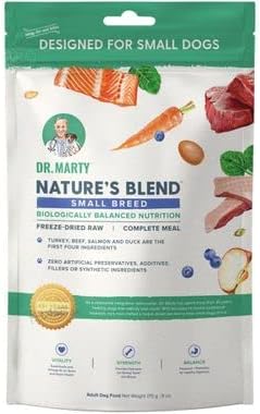 Dr. Marty Nature's Blend Adult Small Breed Freeze-Dried Raw Dog Food 6 oz, 6 Ounce (Pack of 1)