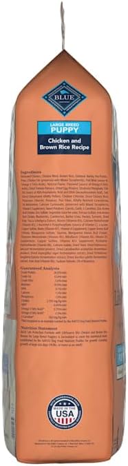 Blue Buffalo Life Protection Formula Large Breed Puppy Dry Dog Food with DHA, Vital Nutrients & Antioxidants, Made with Natural Ingredients, Chicken & Brown Rice Recipe, 30-lb. Bag