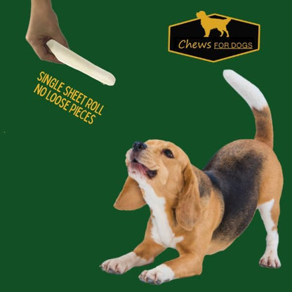 Chews for Dogs Premium Rawhide Twist Sticks 9-10 Inches Dog Treat. Extra Thick, Single Sheet. (20 Pack)