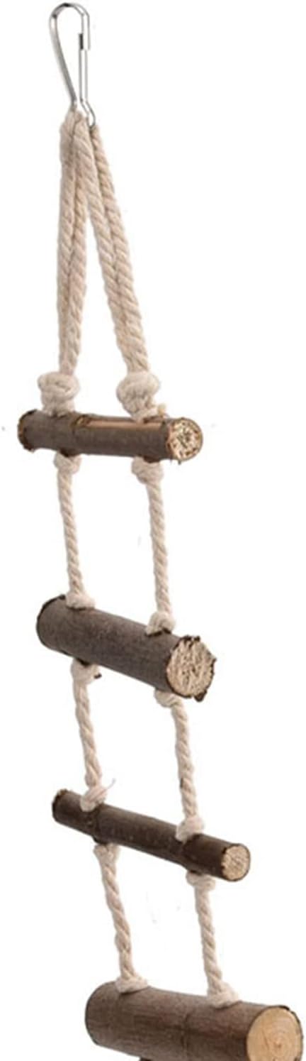Pet Climbing Ladder, 100cm Small Pet Ladder, Adjustable with Hanging Hook for Hamsters Small Pets Toy Parrots