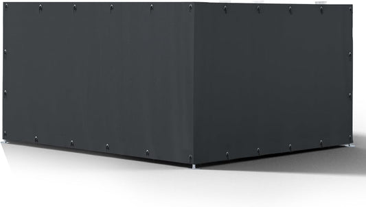 Kennel Fence Cover Suitable for 10'W x 10'L Outdoor Kennels, with Multiple Elasticized Ball Cords, Made of 600D Waterproof Oxford Fabric, Kennel Side Cover for Winter.