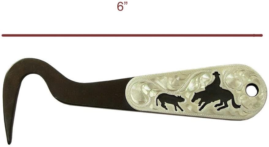 AJ Tack Antique Brown Steel Hoof Pick Cowboy Cutting