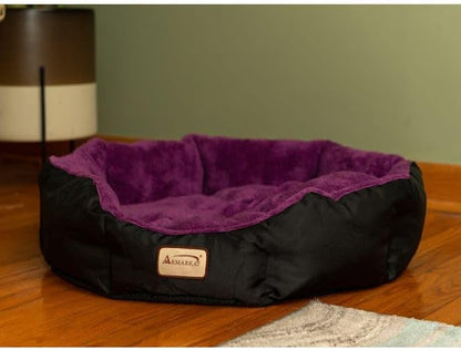 Armarkat Large, Soft Cat Bed - C101NH/ZH, Mulberry/Black (C101HNH/ZH)