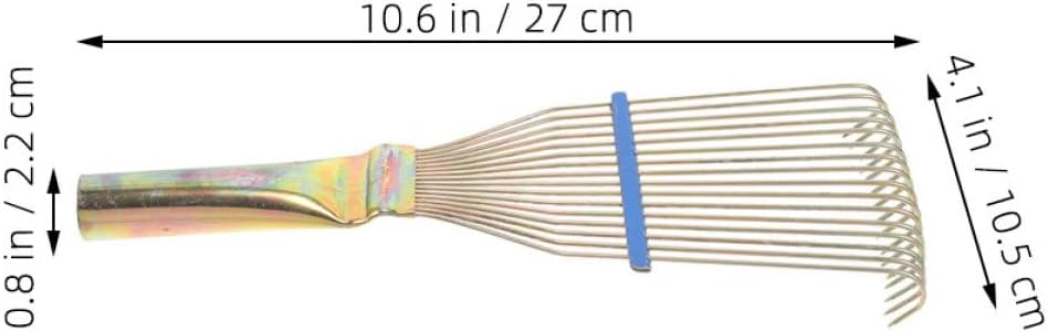 Homoyoyo Sheep Wool Comb Brush and Horse Hair Rake for Livestock Grooming, 23Cm Small Yellow Deshedding Tool for Cattle and Farm Animal Hair Removal