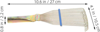 Homoyoyo Sheep Wool Comb Brush and Horse Hair Rake for Livestock Grooming, 23Cm Small Yellow Deshedding Tool for Cattle and Farm Animal Hair Removal