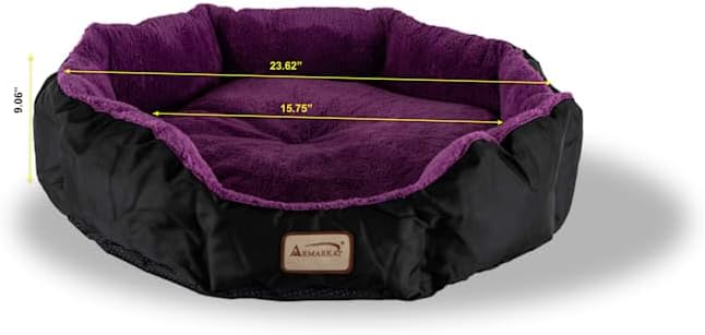 Armarkat Large, Soft Cat Bed - C101NH/ZH, Mulberry/Black (C101HNH/ZH)