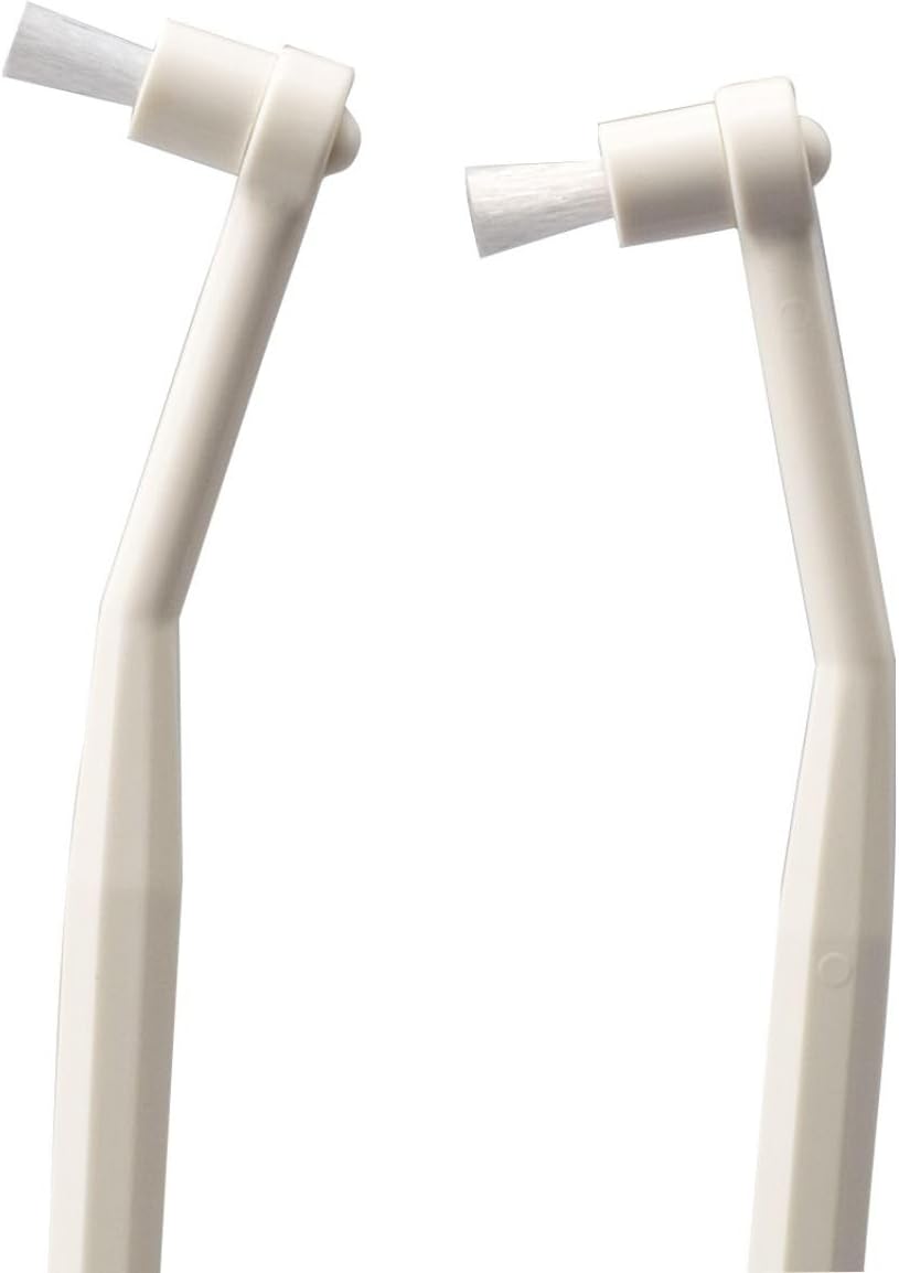 MIND UP 2 Pack Toothbrush for Cats with Detachable Head, 15° Angled Handle for Comfortable Brushing, Includes Spare Brush, Effective Pet Dental Care, Made in Japan