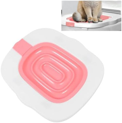 Cat Toilet Training Kit, ABS Plastic Step by Step System Reusable Tray for Litter Box Elimination and Home Cleanliness with Instructional Manual