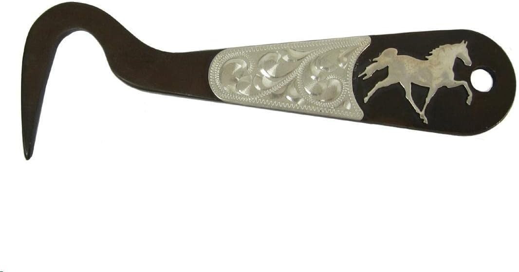 AJ Tack Antique Brown Steel Hoof Pick Cowboy Cutting