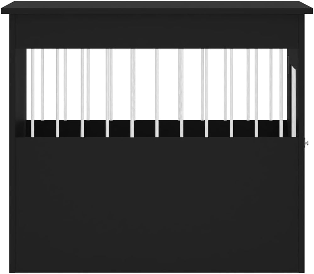 LUMILAND Stylish Dog Crate Furniture for Comfort and, 2-in-1 End Table and Cozy Kennel, Black