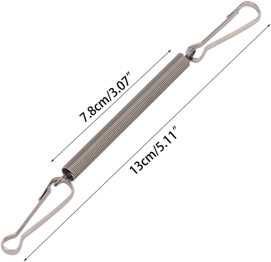 10Pcs Spring with 2 Clips Used Singly or in Combination to Hold Rabbit Water Dispenser Drinking Bottle for Small Animals Feeding and Watering Supplies