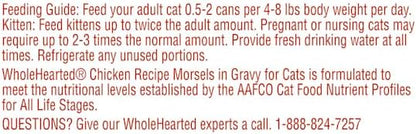 WholeHearted All Life Stages Grain-Free Chicken Recipe Morsels in Gravy Wet Cat Food, 5.5 oz., Case of 12