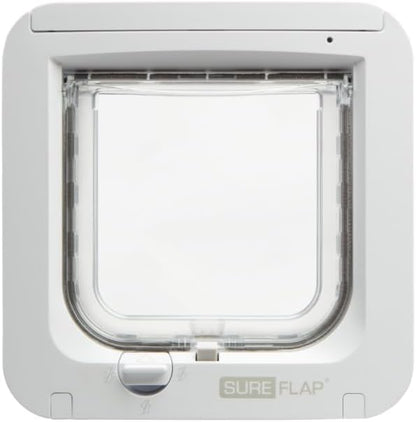 SureFlap - Sure Petcare Microchip Cat Flap, White, Scans Pet's ID on Entry, Check Your Cat's Size,Flap Opening is 4 3/4” (H) by 5 5/8” (W)