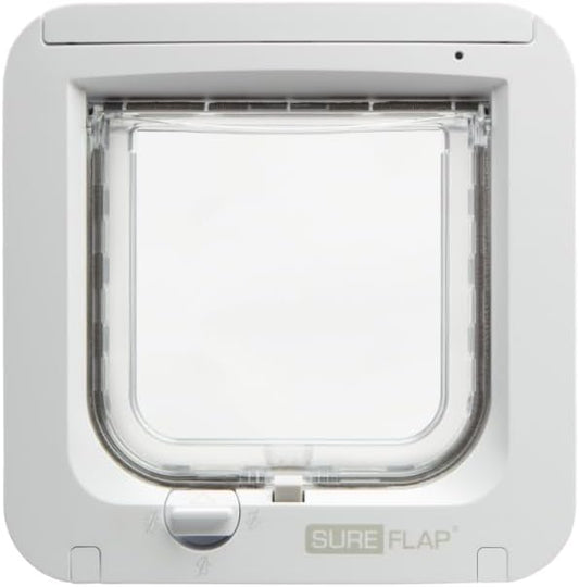 SureFlap - Sure Petcare Microchip Cat Flap, White, Scans Pet's ID on Entry, Check Your Cat's Size,Flap Opening is 4 3/4” (H) by 5 5/8” (W)