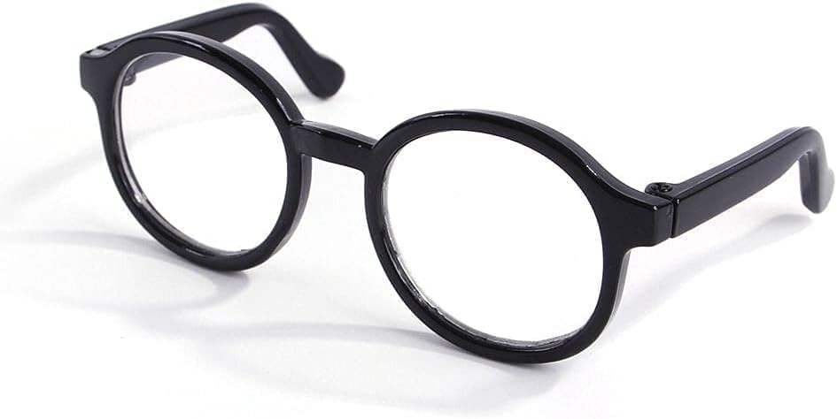 2Pcs Black Pet Dog Cute Glasses Clear Lens Retro Glasses Photo Props Transparent Cat Sun Glasses for Small Dogs Cats Cosplay Costume Dog Sunglasses