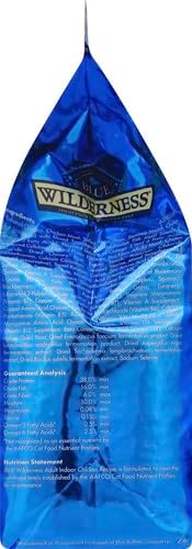 Blue Buffalo Wilderness Natural Adult Dry Cat Food Indoor Cats, High-Protein & Grain-Free, Chicken, 5-lb. Bag