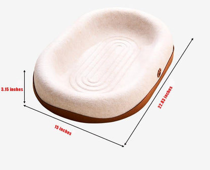 DMZBJ-Large 2-in-1 Cat Scratcher and Bed, Wear-Resistant Felt Material, Suitable for Cats and Large Cats, Effectively Protects Your Couch and Furniture.(White Cat Scratcher)