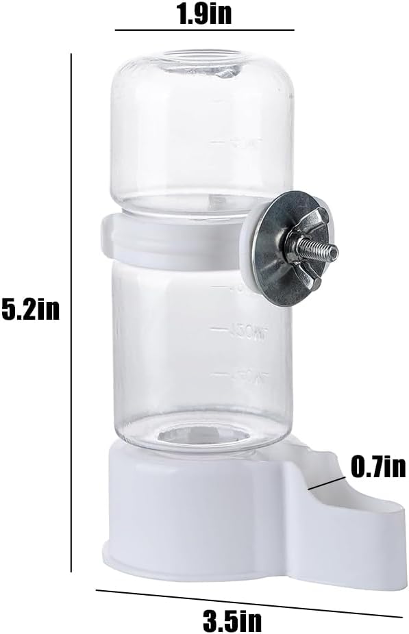 Automatic Pet Bird Water Feeder, Water Dispenser for Cage, Bird Cage Suspended Automatic Pet Water Feeder, Parrot Feeders for Parakeet Budgie Cockatiel Lovebirds Canary Finch