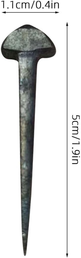 50Pcs Iron Horseshoe Nails for Hoof Care, Durable Low Carbon Steel Horse Accessories with Sharp Beveled Design for Easy Application Farrier Tools for Daily Use