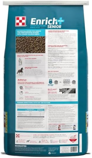 Purina | Enrich Plus Senior Ration Balancing Horse Feed | 50 Pound (50 LB) Bag