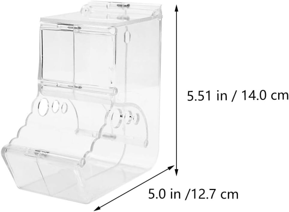 HANABASS Hamster Food Dispenser Automatic Plastic Food Holder Secure Cage Feeding Bowl Spill-Proof Small Animal Pet Feeder for Hamsters Squirrels Hedgehogs Guinea Pigs