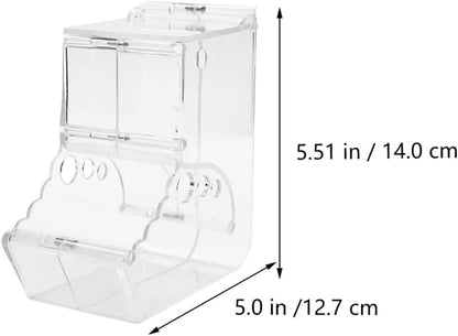 HANABASS Hamster Food Dispenser Automatic Plastic Food Holder Secure Cage Feeding Bowl Spill-Proof Small Animal Pet Feeder for Hamsters Squirrels Hedgehogs Guinea Pigs