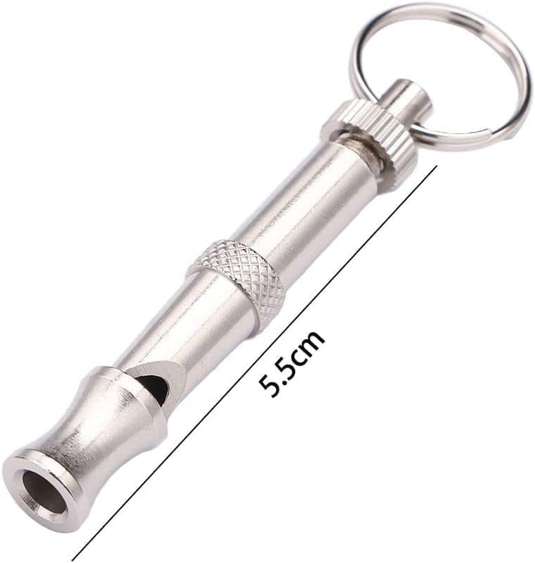 3Pcs Silver Adjustable Ultrasonic Dog Whistle,Portable Whistle Pet Whistle Supersonic Whistle Dog Whistles for Pet Training,Training and Behavior Aids, Portable Pet Training Aid