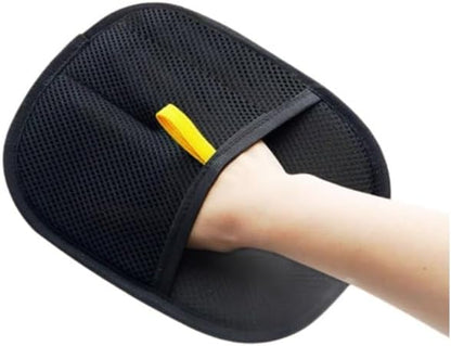 Reusable Pet Hair Removal Glove, Black Mesh, One Size Fits All, Washable Lint Cleaning Mitt with Ergonomic Design for Deep Detail Cleaning