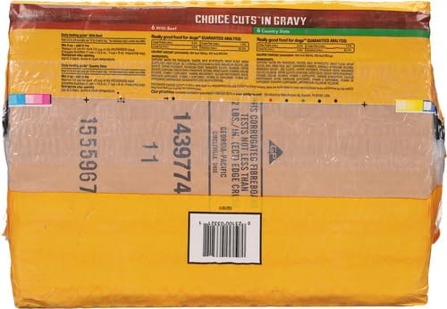 Pedigree Choice Cuts in Gravy Adult Canned Soft Wet Dog Food, Beef & Country Stew, 13.2 oz. Cans (12 Count, Pack of 1)