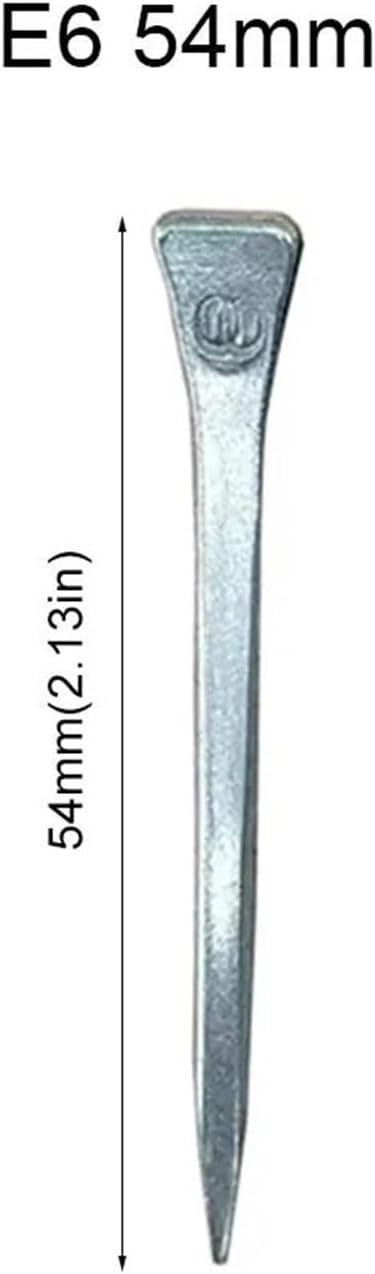 Horseshoe Nails 100Pcs Durable Horseshoe Nails Steel Harness Repair Horse Shoe Hoof Equestrian Sports Equipment for Securing Firmly(100Pcs E6 54mm)