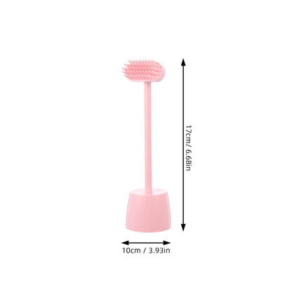 Cat Grooming Brush Pet Massage Brush for Cats and Dogs Hair Removal Soft Compact Rose Grooming Tool for Indoor Use