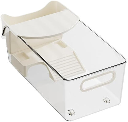 31x20cm Small Turtle Tank, Plastic Turtle Starter Kit (Feed Area+ Slider+Plant Area)