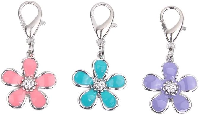 Bling Rhinestones Flower Charm Pendant Jewelry for Pet Dog Cat Puppy Necklace Collar Accessory